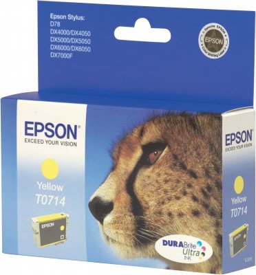 Epson Tinta Original T0714 Yellow Guepardo Para Epson Stylus D120,D120 /Network Editiond120