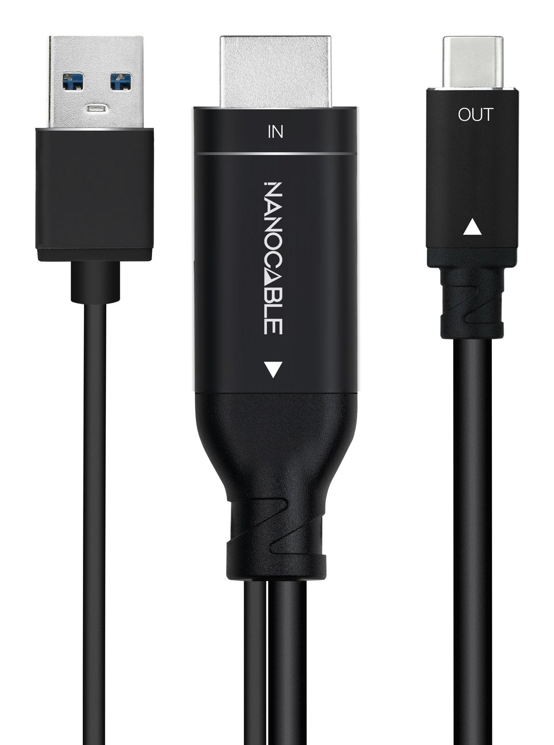 EAN 8433281014770 - Nanocable 10.15.4354 adaptador de cable de vídeo 1,8 m HDMI + USB Type-A USB Tipo C imagen 2