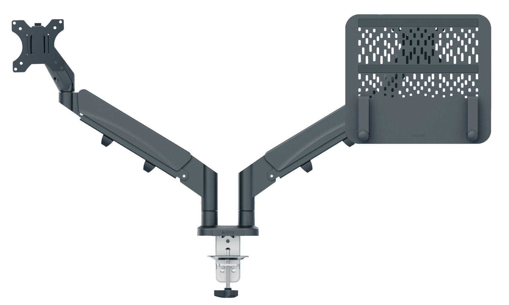 Leitz Ergo Monitorarm Dual Platzsparend Con Laptophalterung