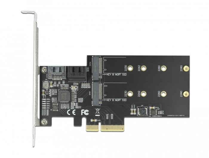 Delock Tarjeta Pci Express X4 3 Puertos Sata + 2 M.2 - Perfil Bajo
