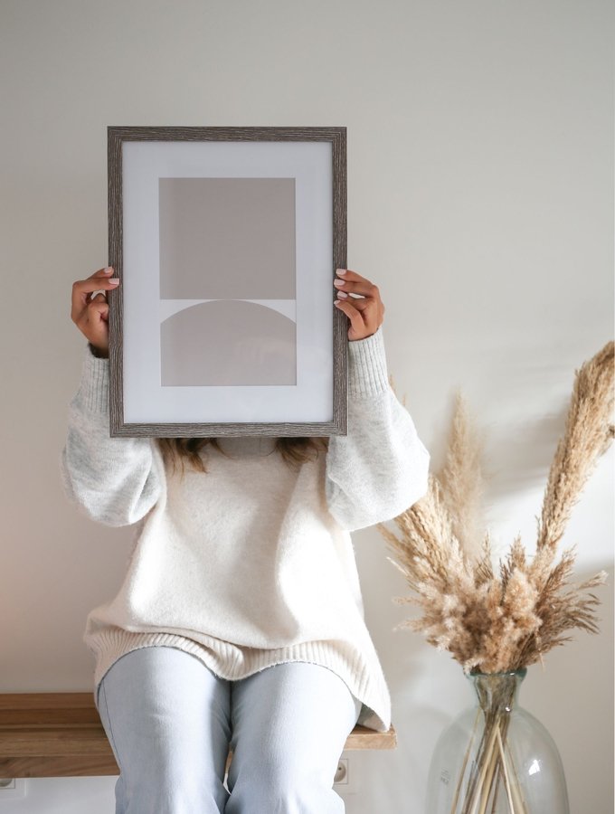 Deknudt S66kh3 P1 30x30 Holz Grau Mit Passepartout