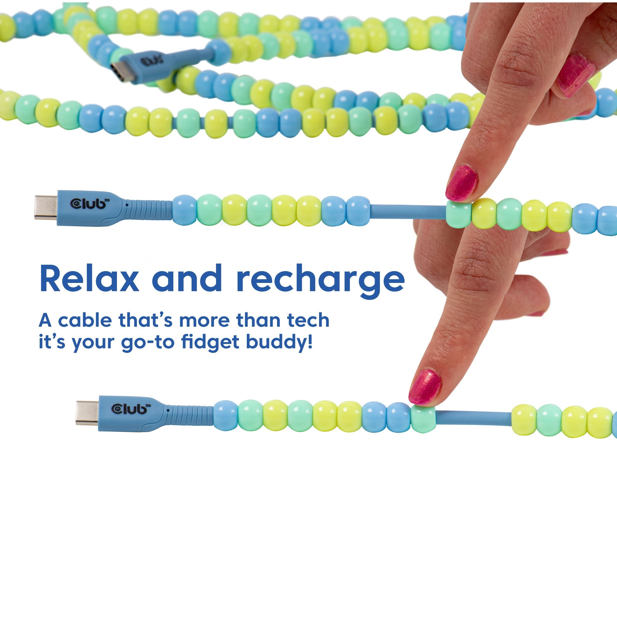 EAN 8719214473303 - CLUB3D CAC-3011 cable USB 2 m USB C Azul, Verde imagen 7