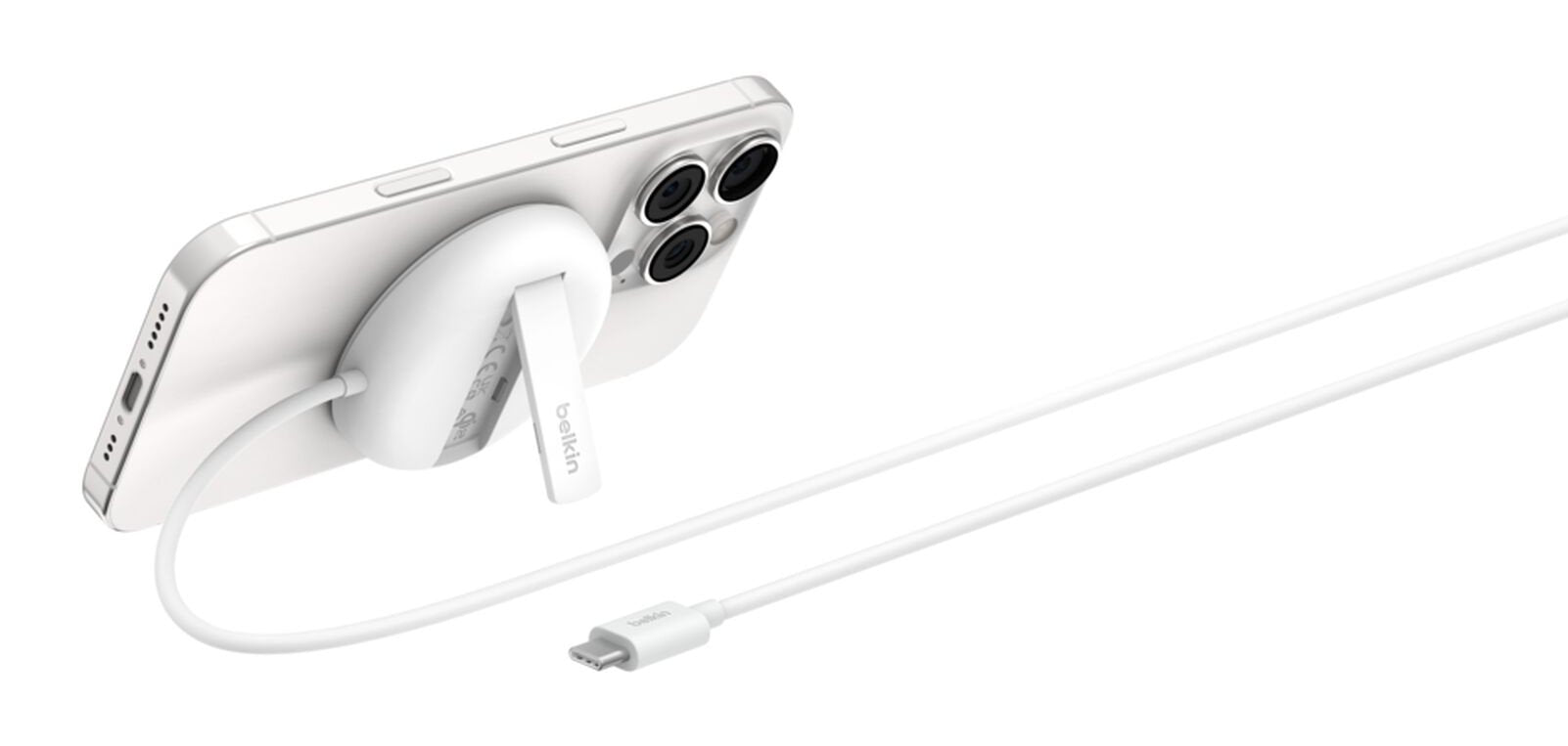 Belkin Boost Charge Pro Qi2 15w Kabell.Mag.Ladeg.Weiss Wia011hqwh