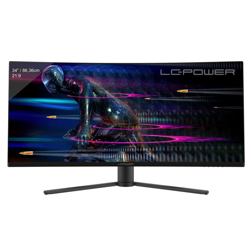 Monitor 34 Lc-Power M34-Uwqhd-165-C Uwqhd Curved Va+Dp+Hdmi