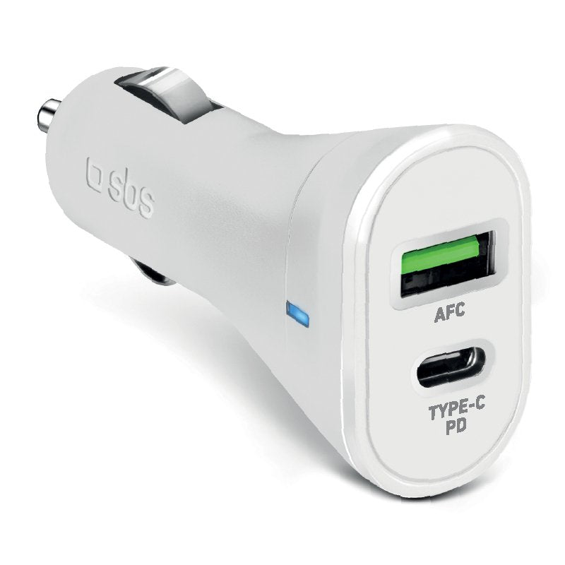 EAN 8018417324086 - SBS TECRPD20W cargador de dispositivo móvil Smartphone, Tableta Blanco Encendedor de cigarrillos Carga rá imagen 1