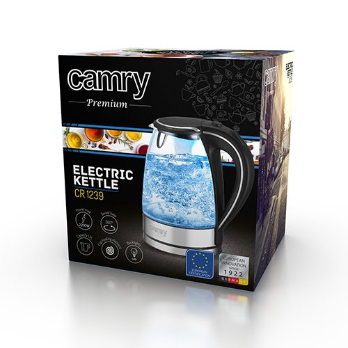 EAN 5902934835770 - Camry Premium CR 1290 tetera eléctrica 1,7 L 2000 W Negro, Transparente imagen 9