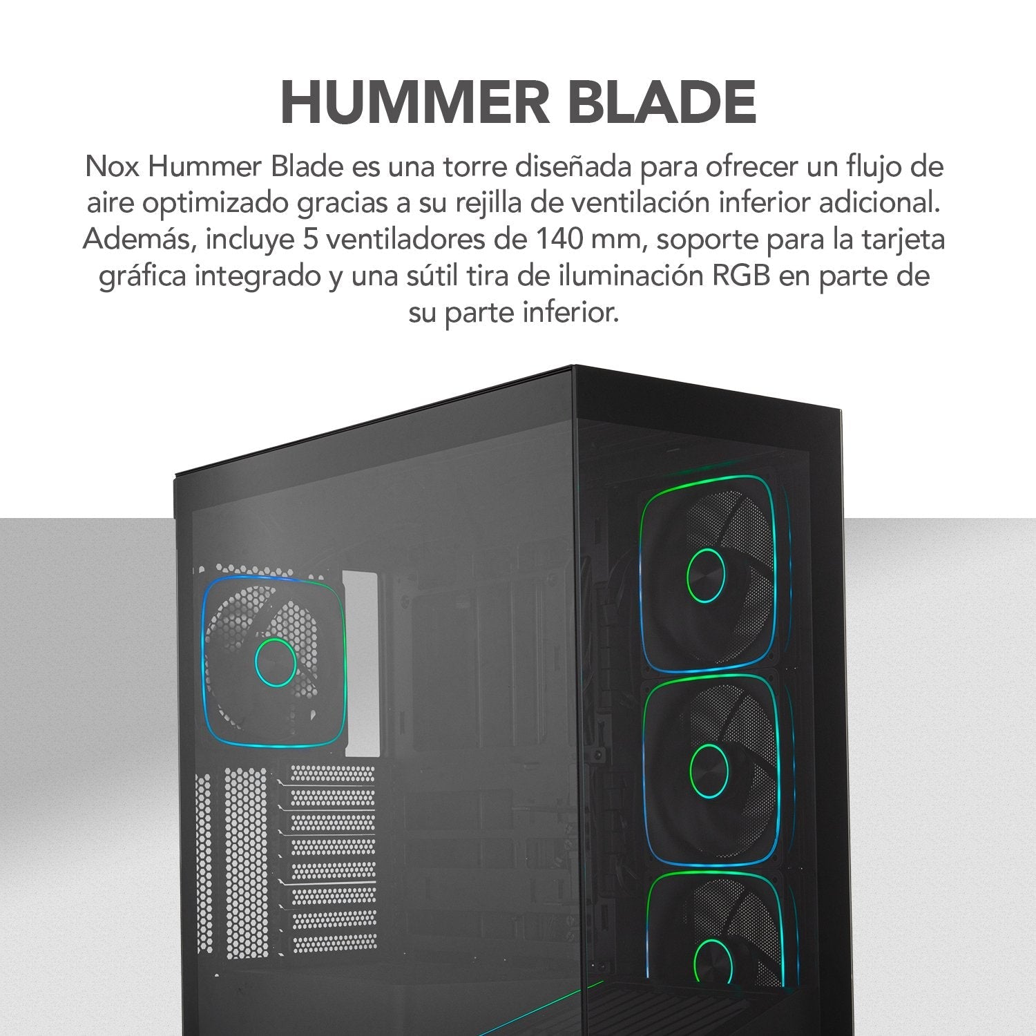 Caja Gaming Semitorre Nox Hummer Blade