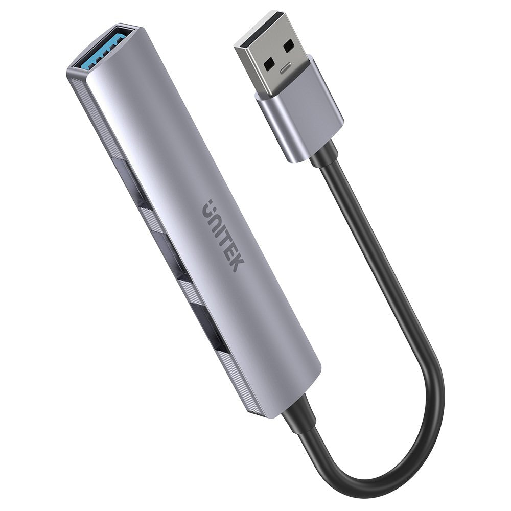 Unitek Hub Usb-A 1xusb-A 5 Gbps, 3xusb-A 2.0 Alu