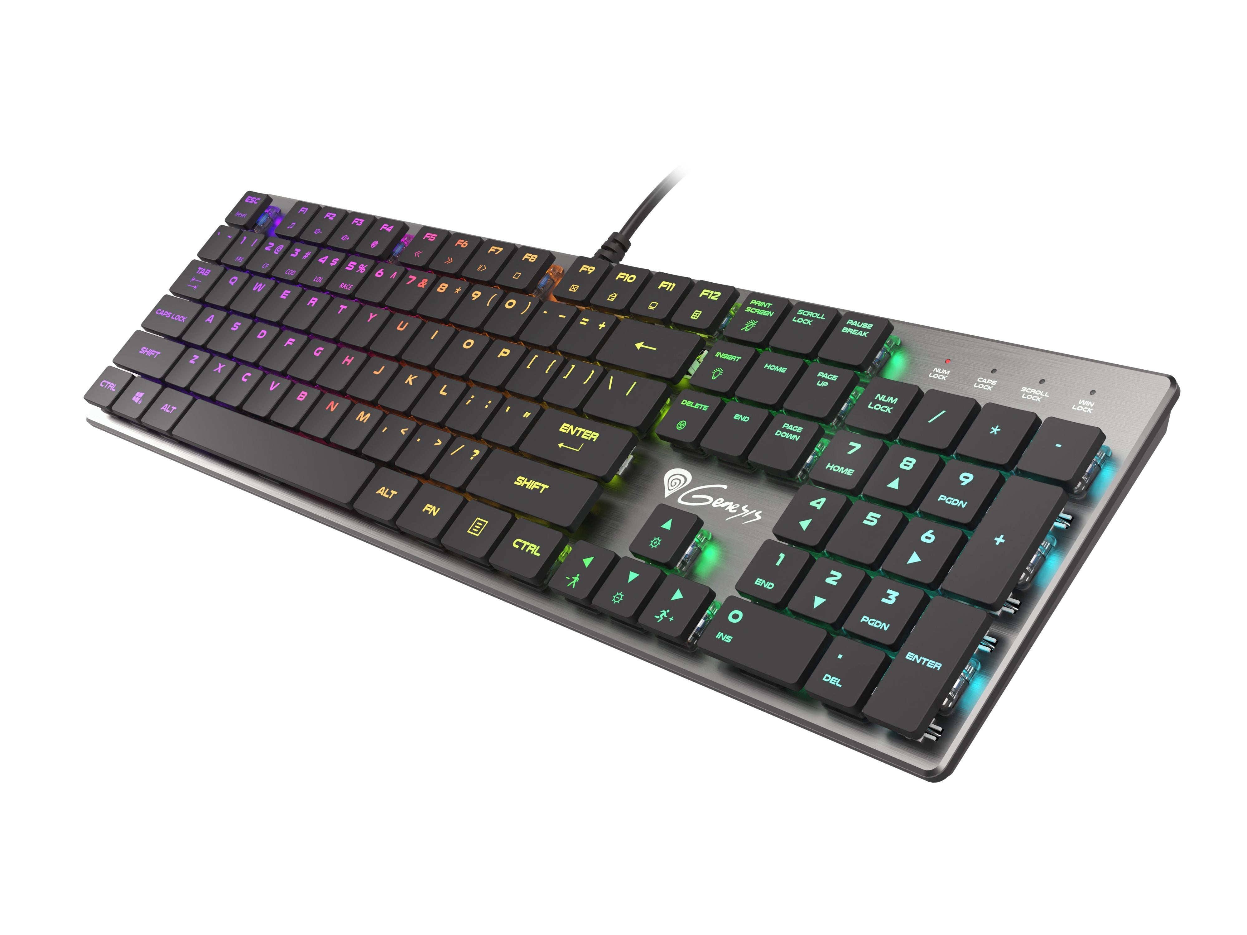 Natec Genesis Teclado (Ingles) Gaming Mecánico Thor 420 Rgb Ee. Uu.
