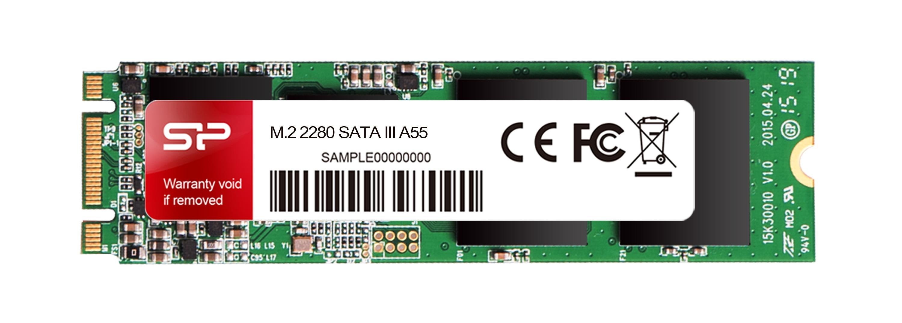 EAN 4713436121749 - Silicon Power M.2 2280 A55 256 GB Half-slim Serial ATA III SLC imagen 3