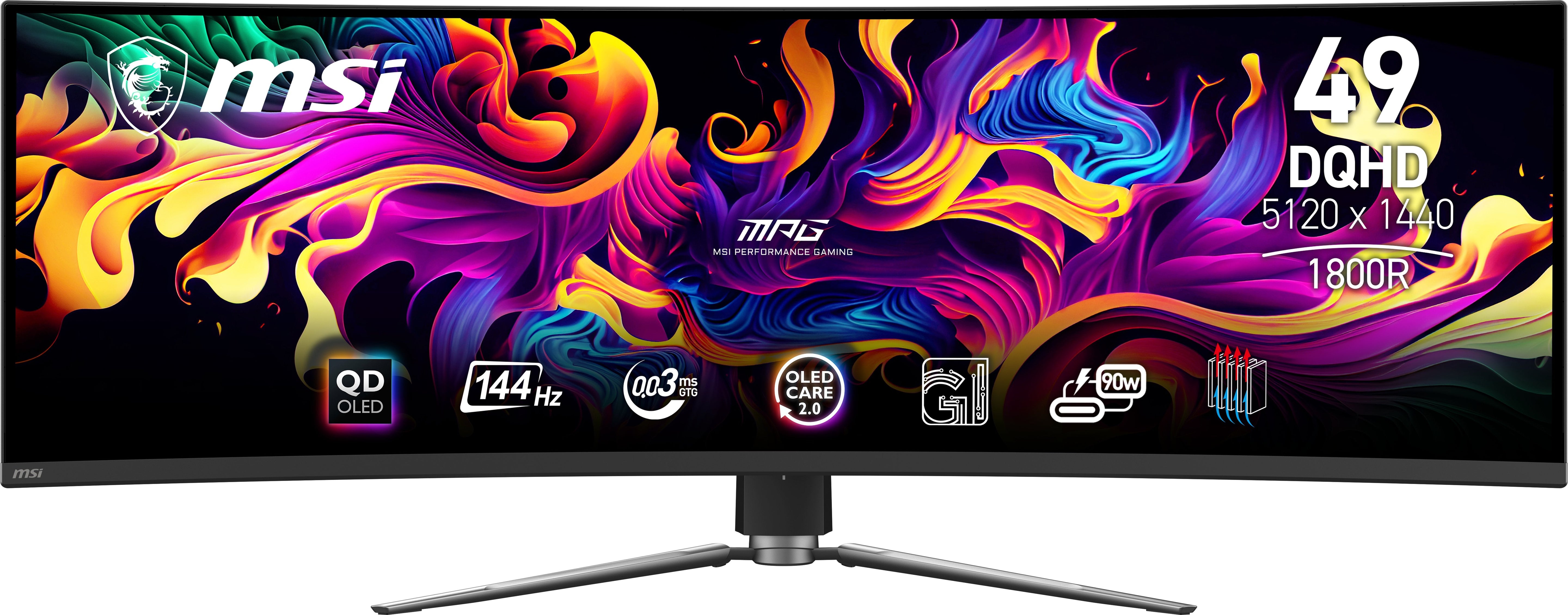 Monitor Msi Mpg 491cqp Qd-Oled (49") 5120 X 1440 Pixeles Dqhd Qdoled Negro