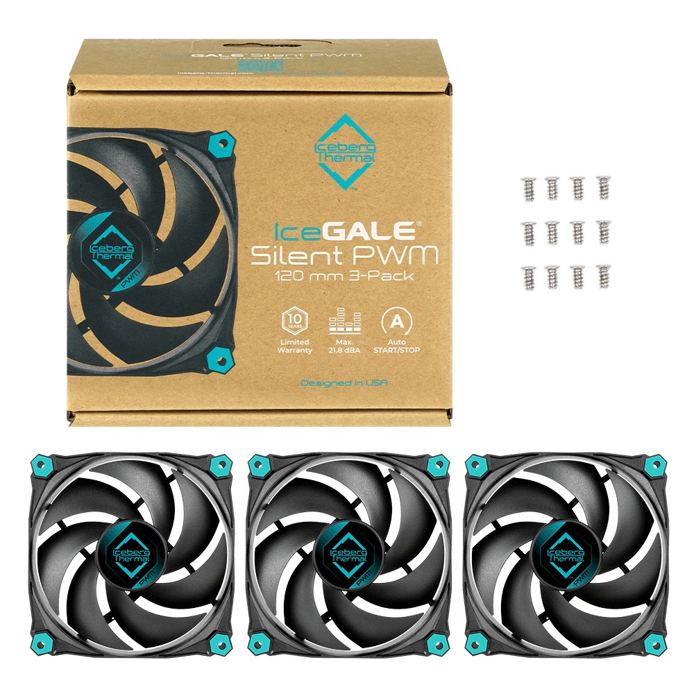 Iceberg Thermal Icegale Silent Pwm Pack De 3 Ventiladores 120mm