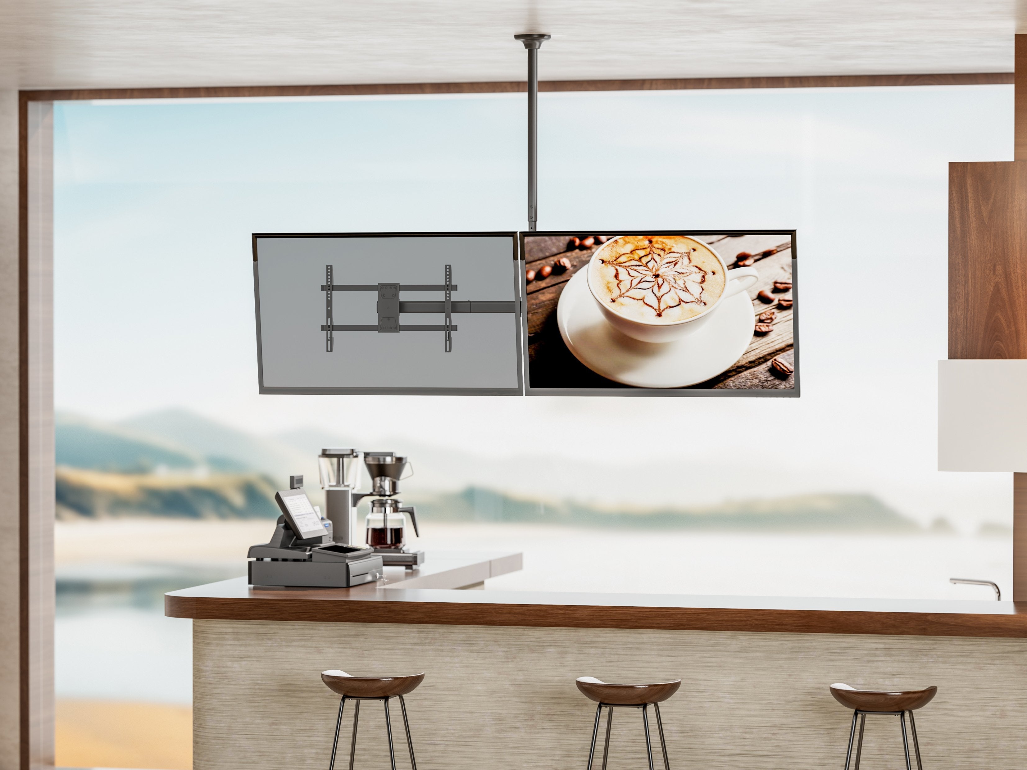 Equip Deckenhalterung 32"-60" 2tft 40kg Manu Dual-Screen Sw Lite Retail