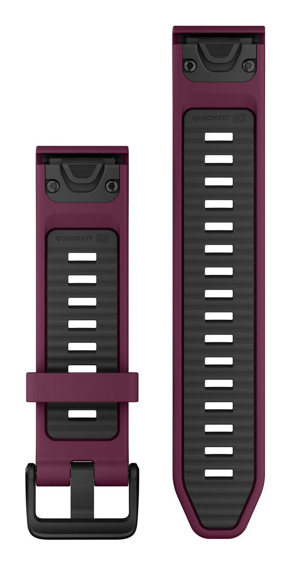 Garmin Ersatzarmband Quickfit 20mm Silikon Merlot Graphit