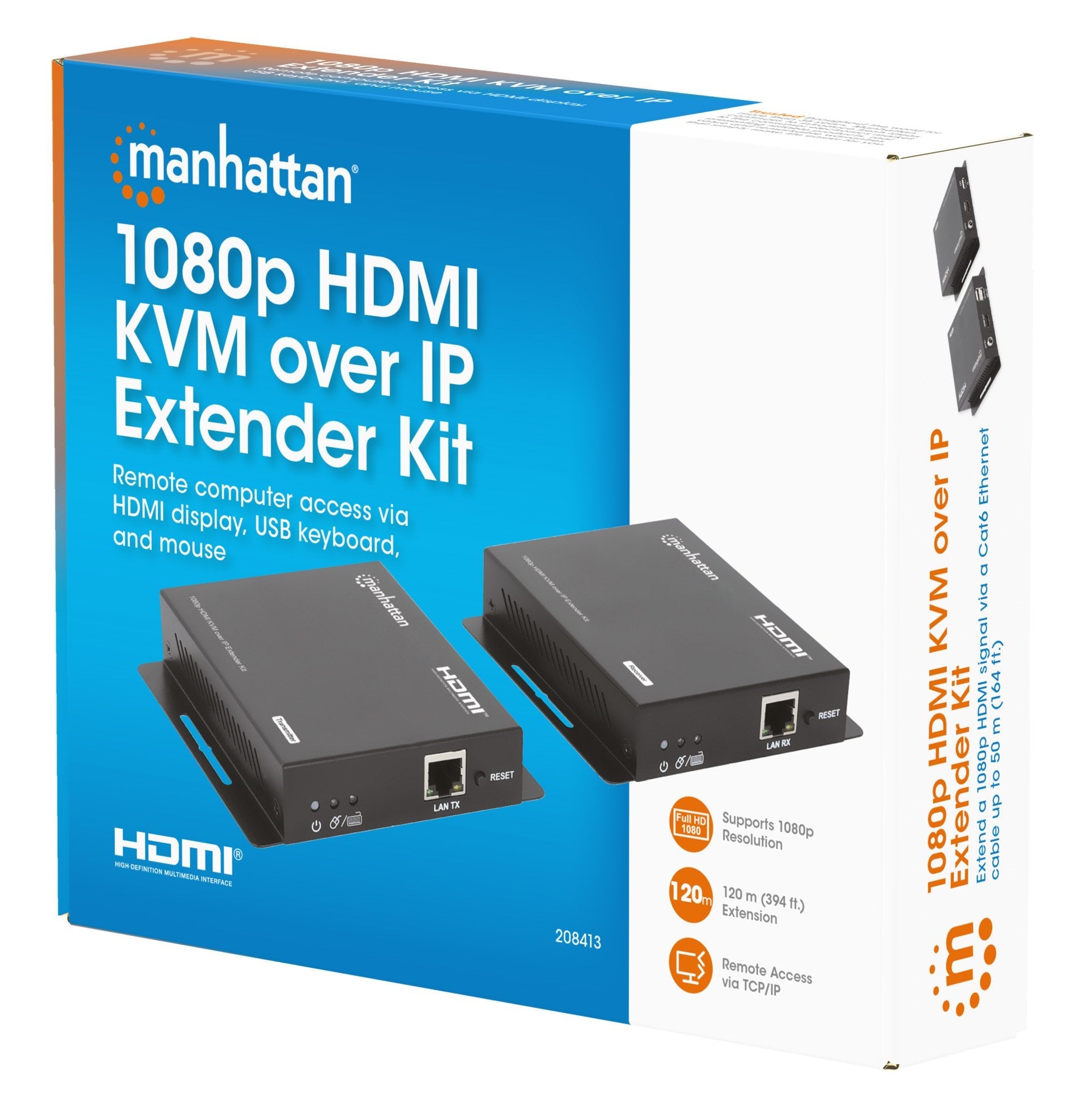 Manhattan 1080p Hdmi Kvm Over Ip Extender Set 1 Bis Zu 120m