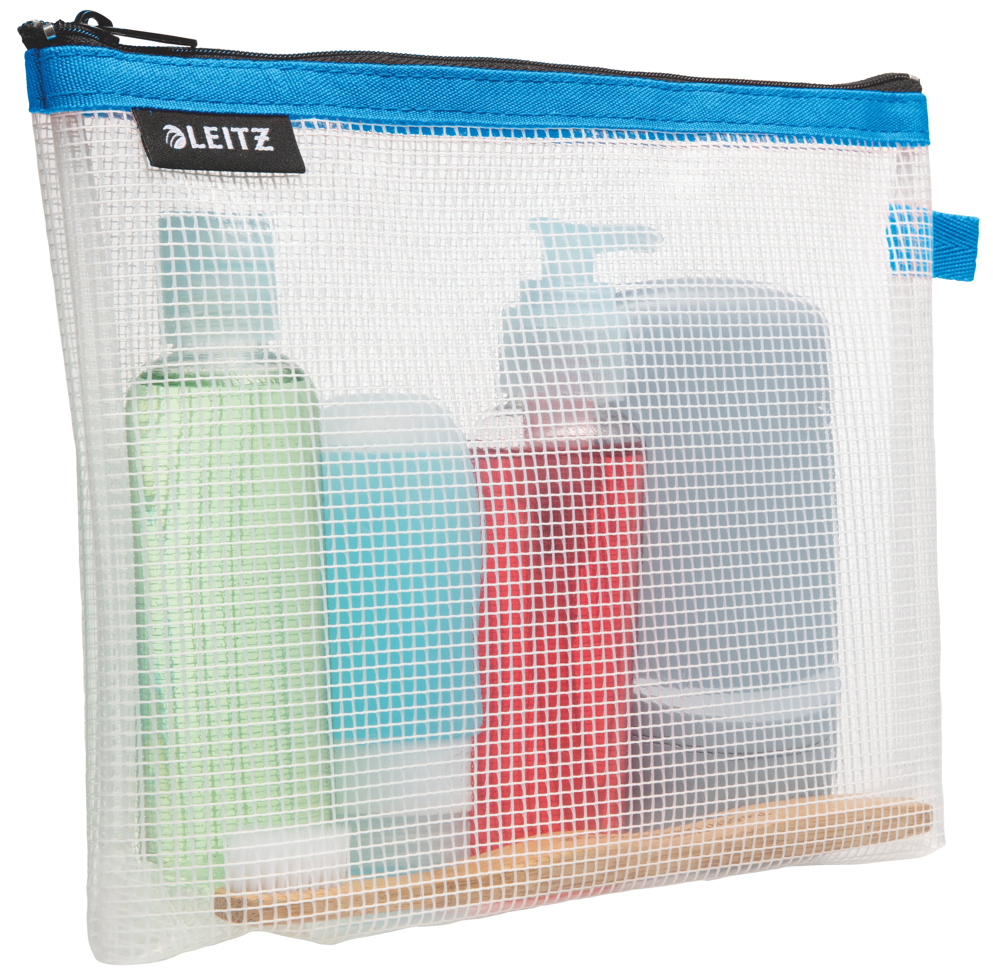 Leitz Bolsita Wow Higiénica Lavable Cremallera 17x24 Cm Fondo Extensible Azul