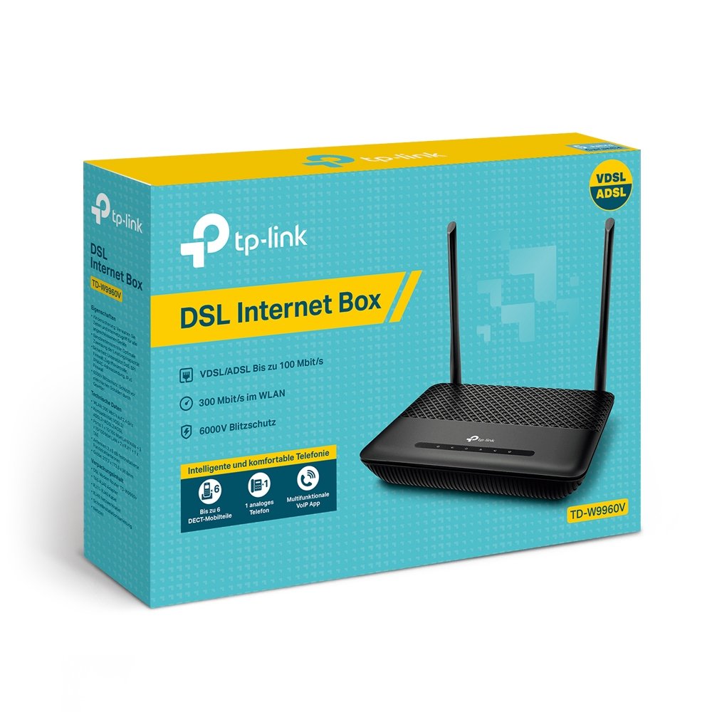 Tp-Link Td-W9960v Router Inalámbrico Banda Única (2,4 Ghz) Gigabit Ethernet Negro