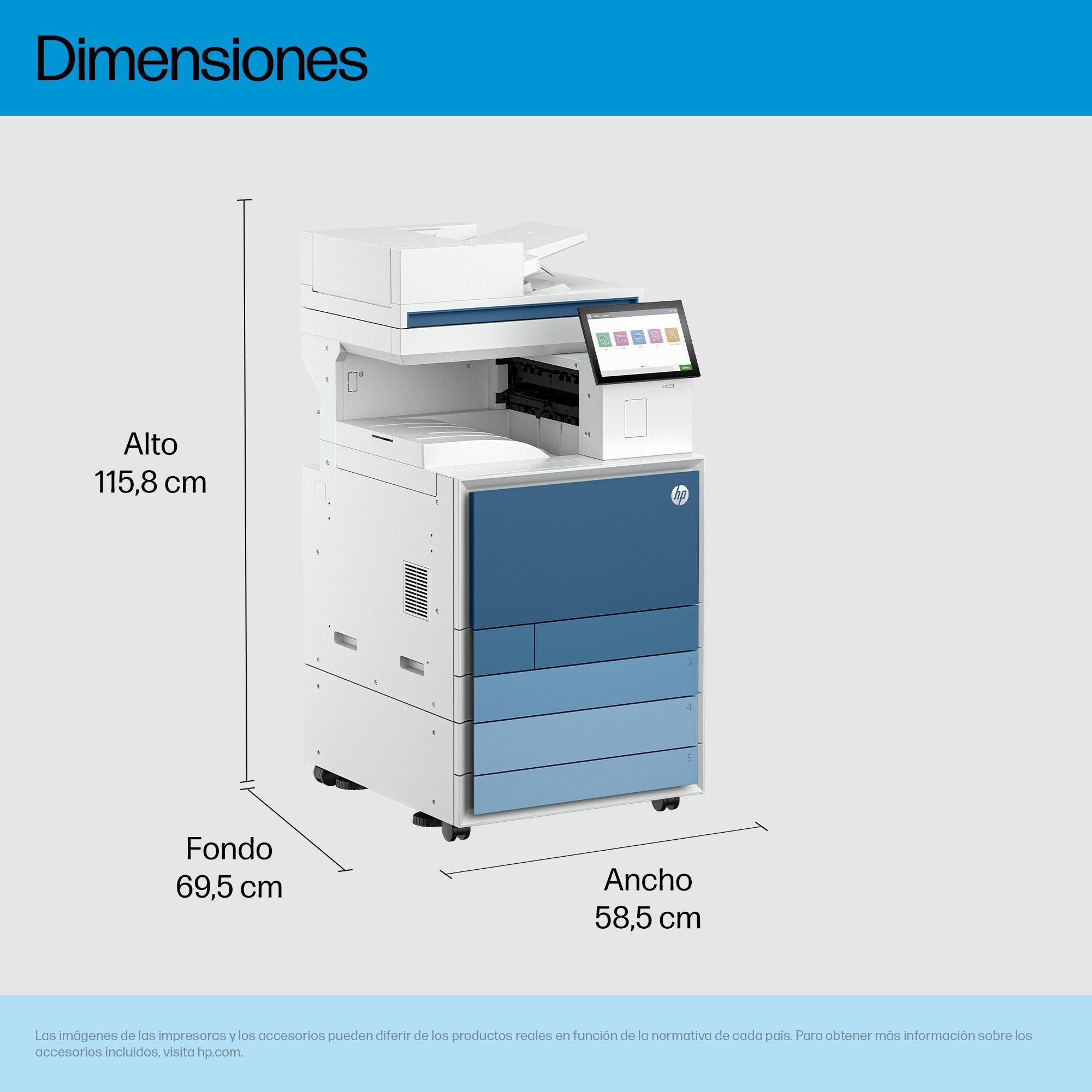 EAN 0198828505774 - HP Clr LaserJet Ent MFP 8801dn Prntr Laser A3 1200 x 1200 DPI 60 ppm Wifi imagen 4