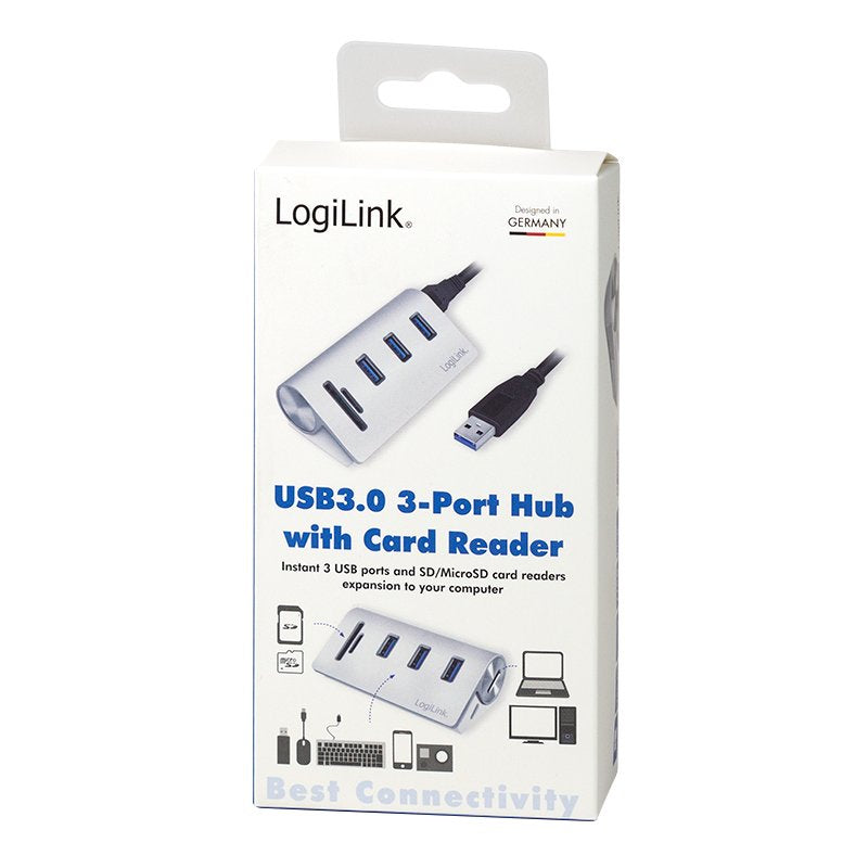 EAN 4052792053029 - LogiLink CR0045 hub de interfaz USB 3.2 Gen 1 (3.1 Gen 1) Type-A 5000 Mbit/s Plata imagen 8