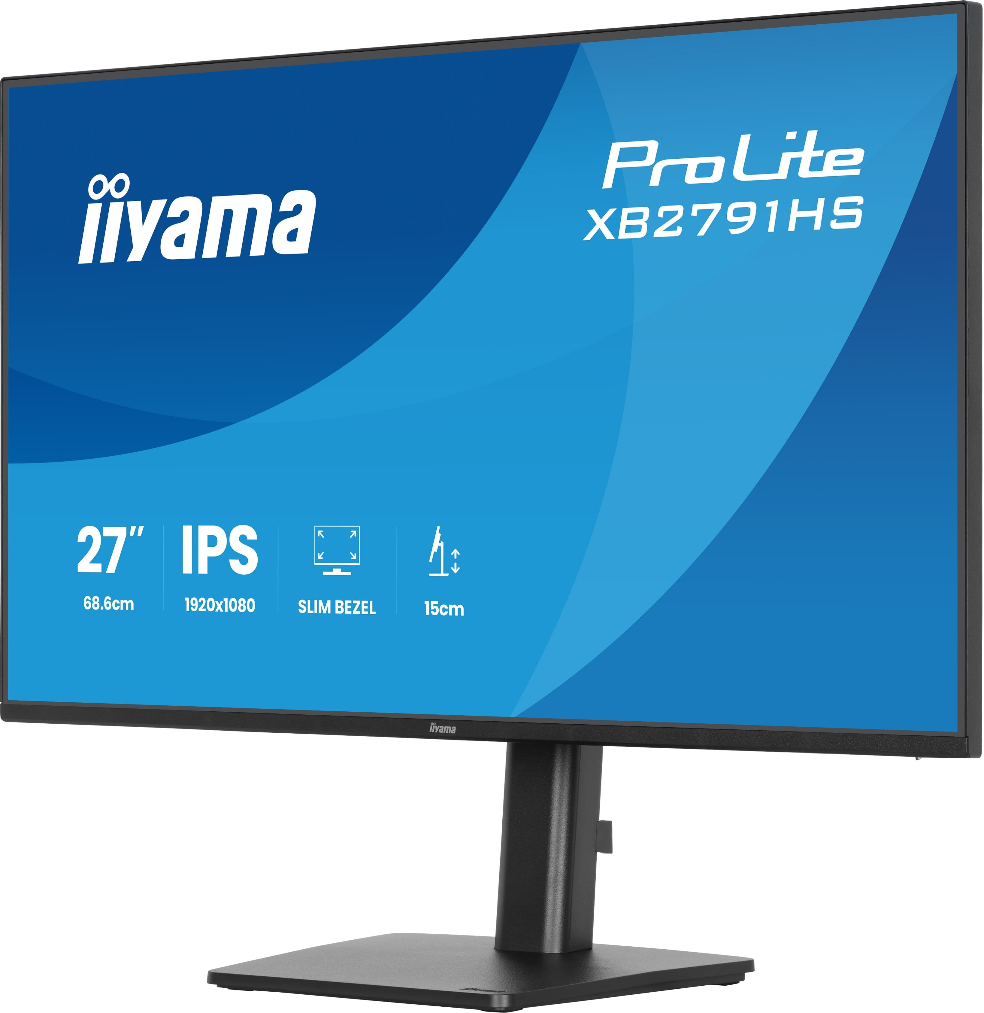 Iiyama Prolite Xb2791hs-B1 Monitor Led 27" 1920 X 1080 Full Hd (1080p) @ 120 Hz Ips 350 Cd/M² 1500:1 1 Ms Hdmi Displayport Altavoces Mate Negro