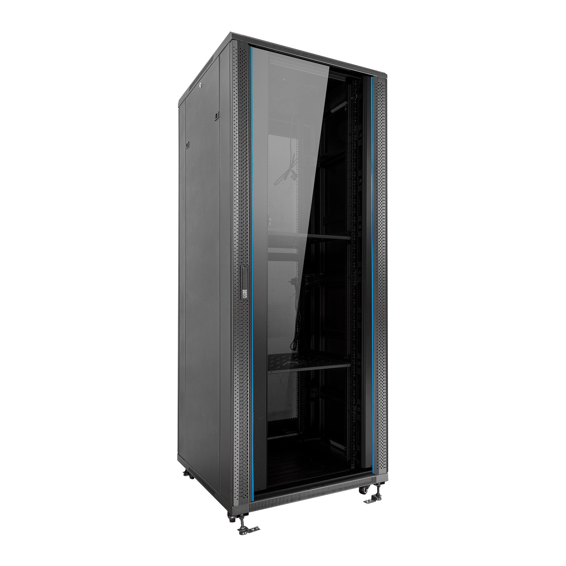 Armario Suelo 42u Ai6142 Aiten Data Pta Crist 600x1000x2055 2f 4v 2l 1b 2cl 4r F
