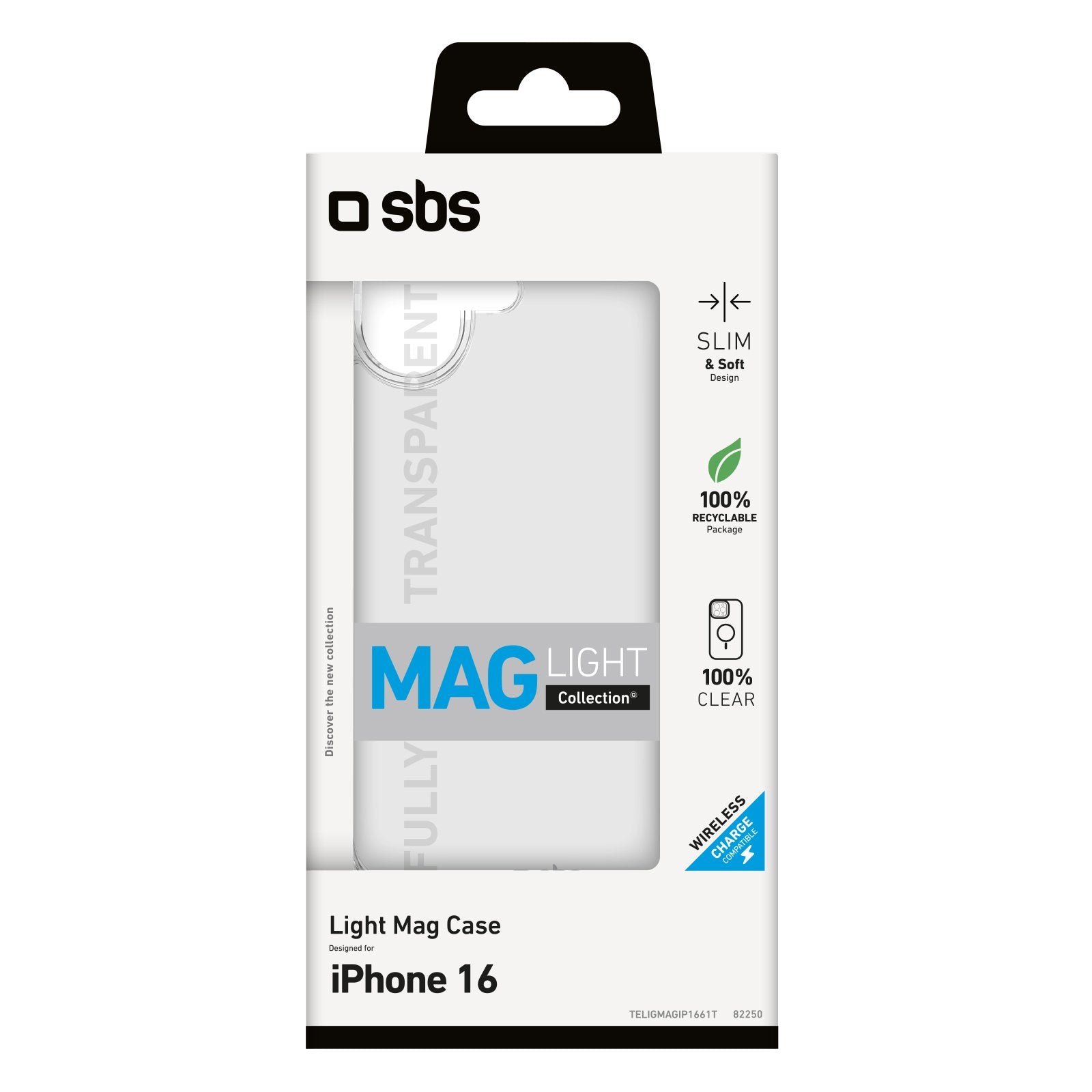 Sbs Light Mag Funda Compatible Para Iphone 16 Transparentee