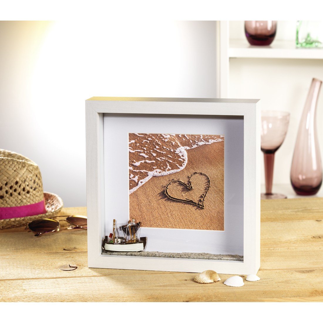 Hama Scala 3d Taupe 23x23 Retrato Madera Passepartout 59778