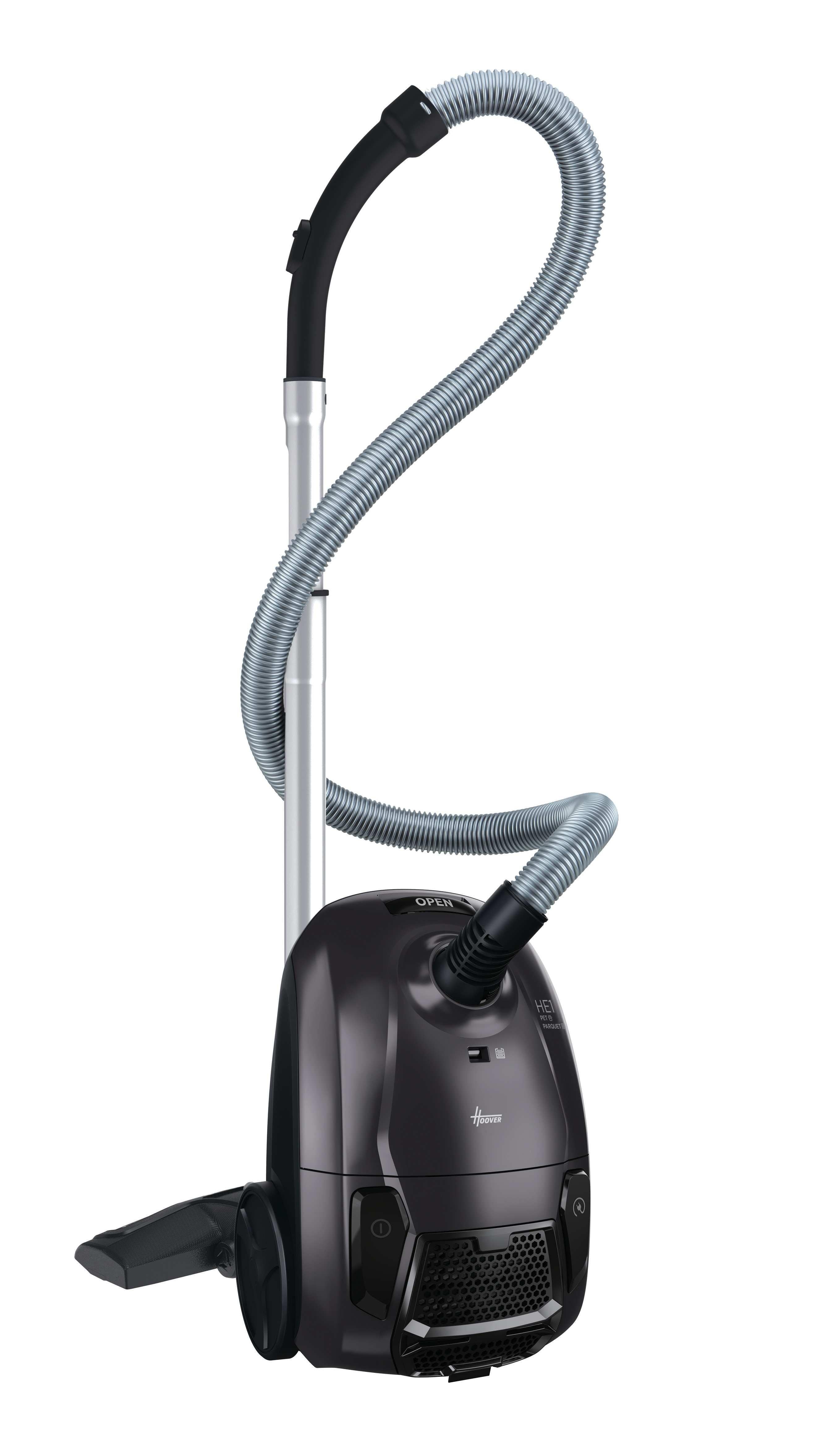 Hoover He120pet 011 Vacuum Cleaner, Bagged, Power 700 W, Bag 2.5 L, Working Radius 8.2 M, Black Grey