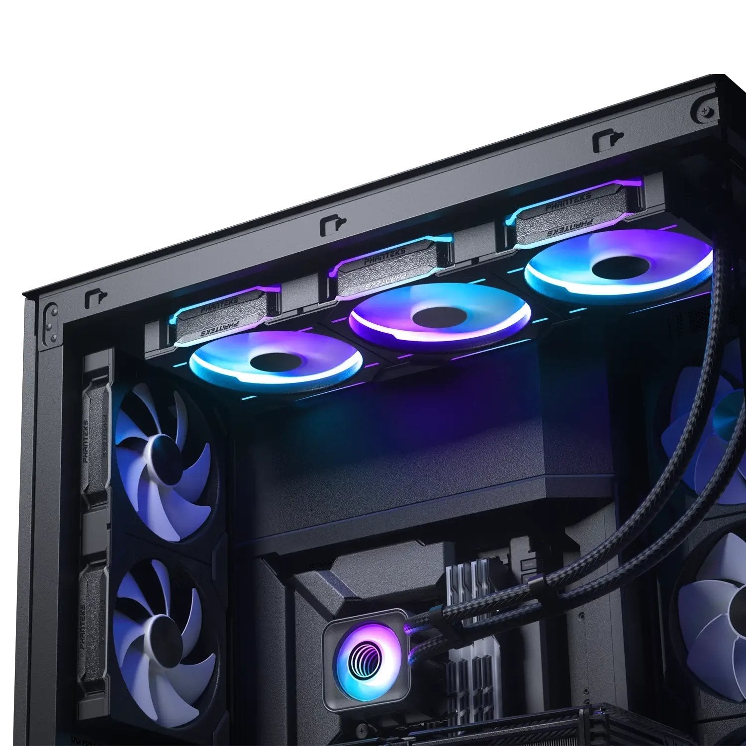 K Phanteks Glacier One 420d30 X2 Drgb Schwarz Aio-Wasserkühlung