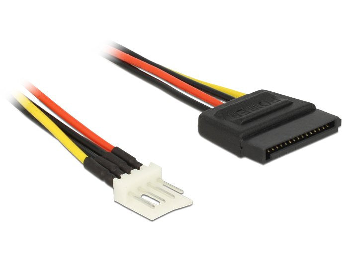 Delock Stromcable Sata 15 Pin Buchse > 4 Pin Floppy Stecker 60 Cm