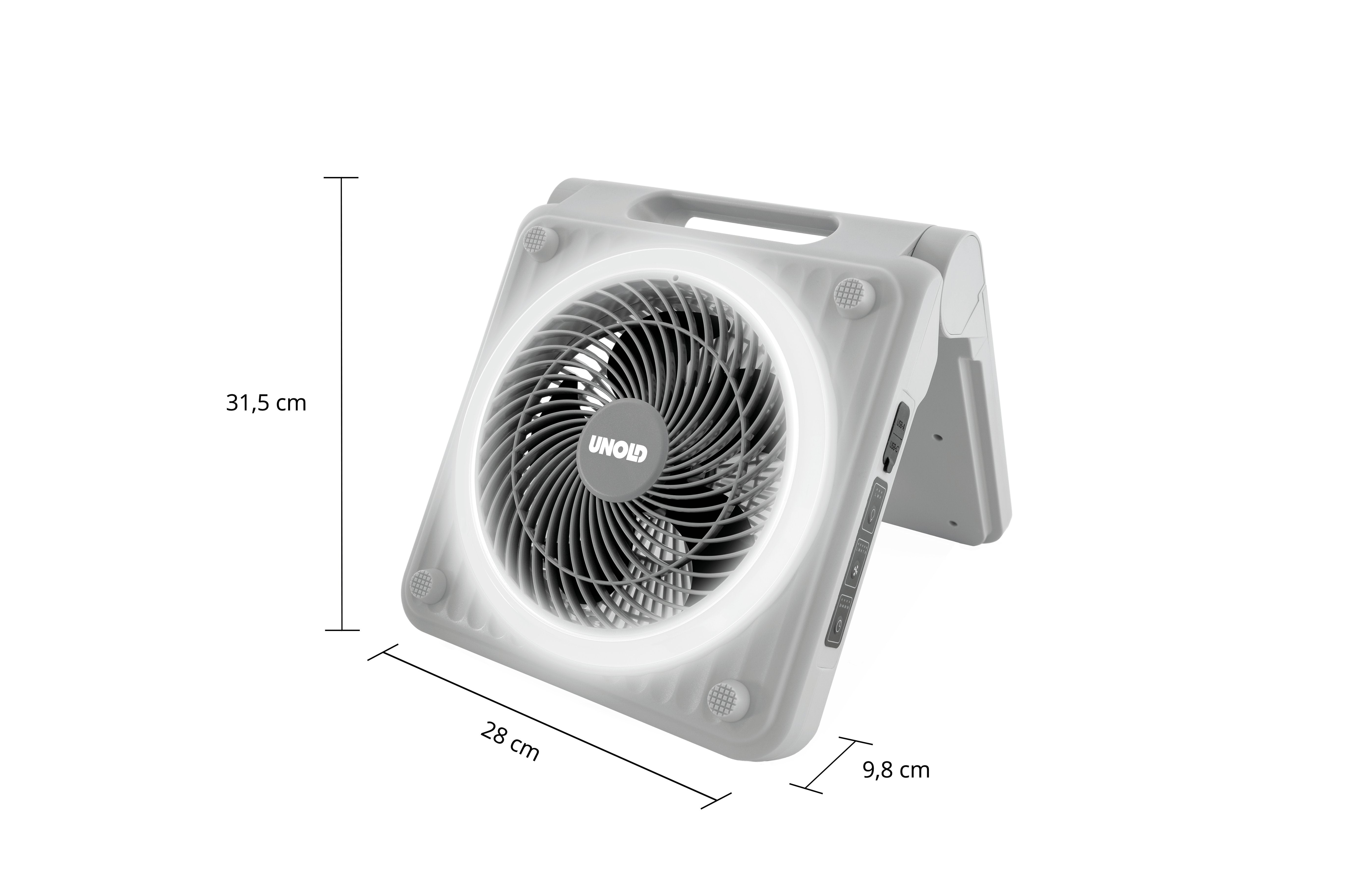 EAN 4011689865176 - Unold Solarventilator Camping 86517 Gris 20 cm Ventilador de mano imagen 3