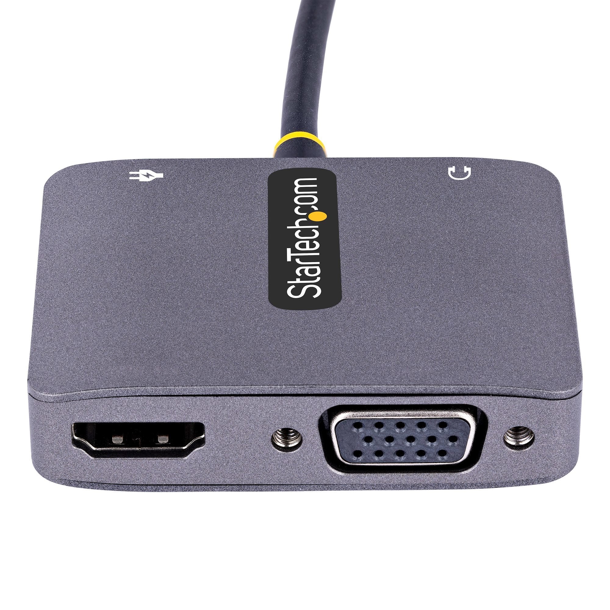 Startech Adaptador Usb Tipo C A Hdmi Vga Con Salida De Audio De 3,5mm, Hdr 4k A 60hz, Pd 3.0 De 100w