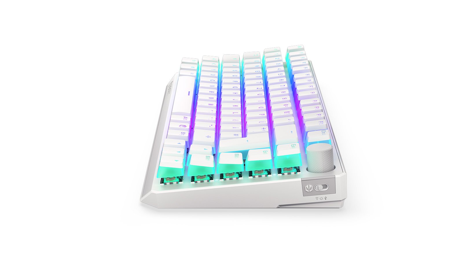 Teclado Alemán Endorfy Thock 75% Rf Inalámbrica + Usb Qwertz Blanco