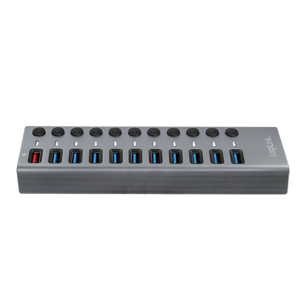 EAN 4052792065527 - LogiLink UA0388 hub de interfaz USB 3.2 Gen 1 (3.1 Gen 1) Type-B 5000 Mbit/s Gris imagen 2