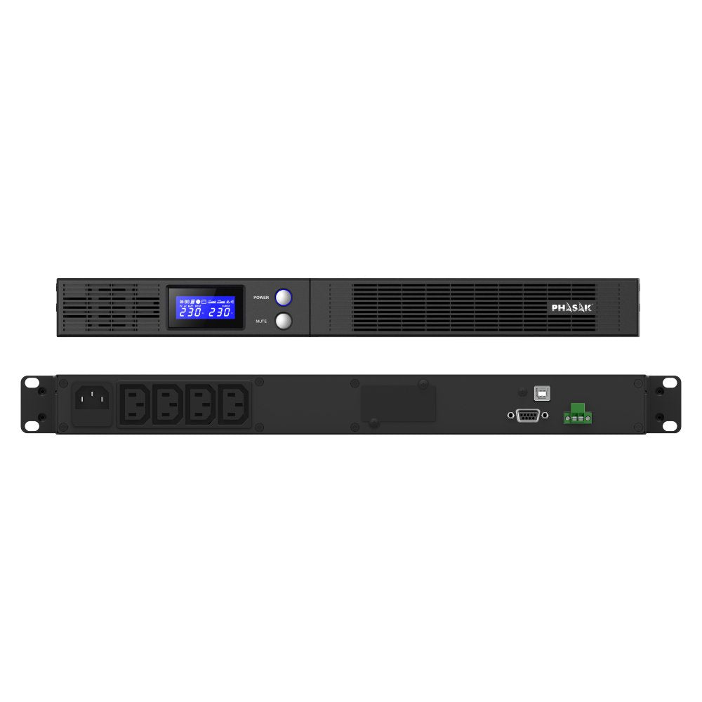 Sai Línea Interactiva Phasak Protekt Slim Rack 1500va-900w 4 Salidas Formato Rack