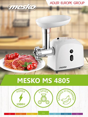 Mesko Ms 4805 Picadora 600 W Blanco