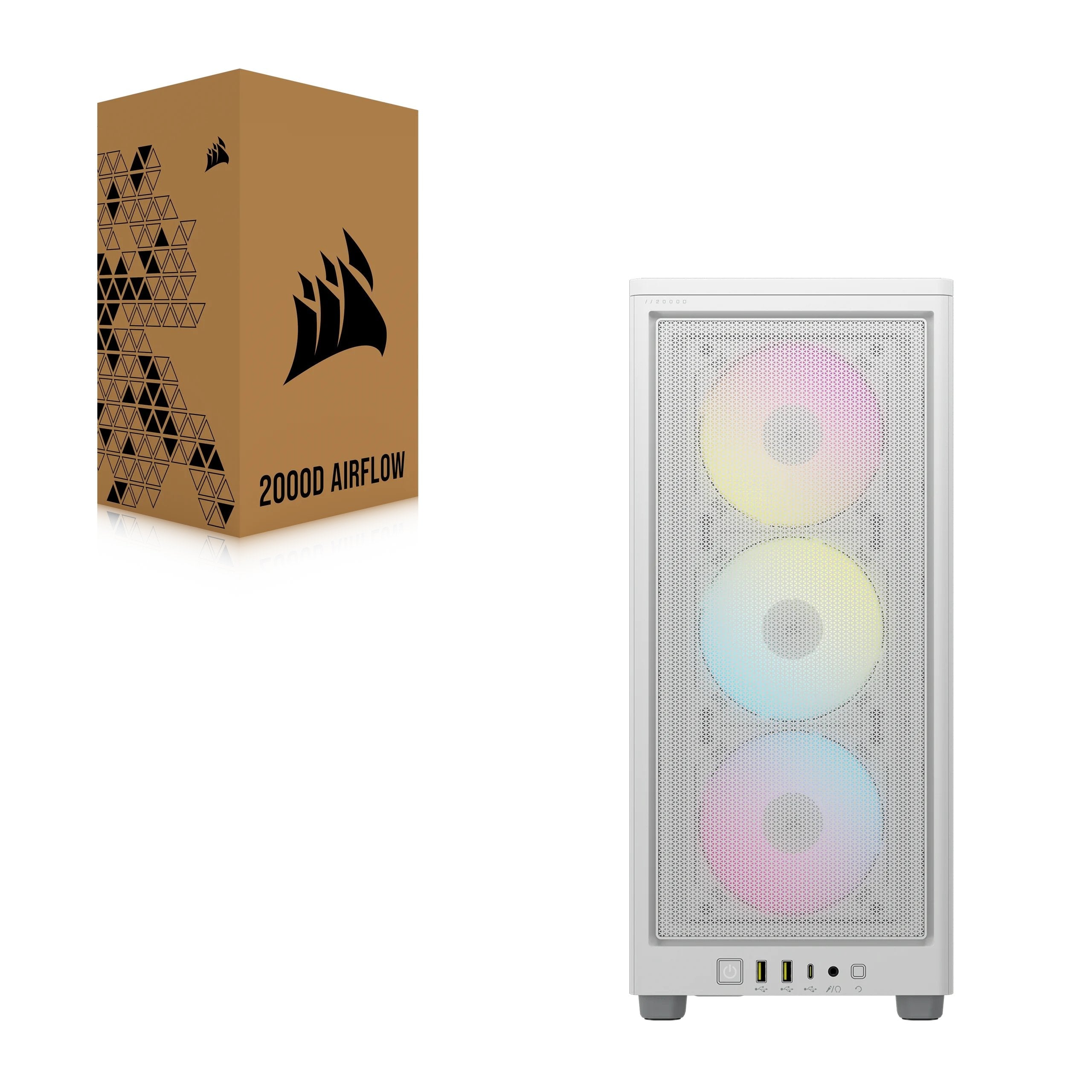 EAN 0840006698746 - Corsair 2000D RGB Airflow Small Form Factor (SFF) Blanco imagen 2