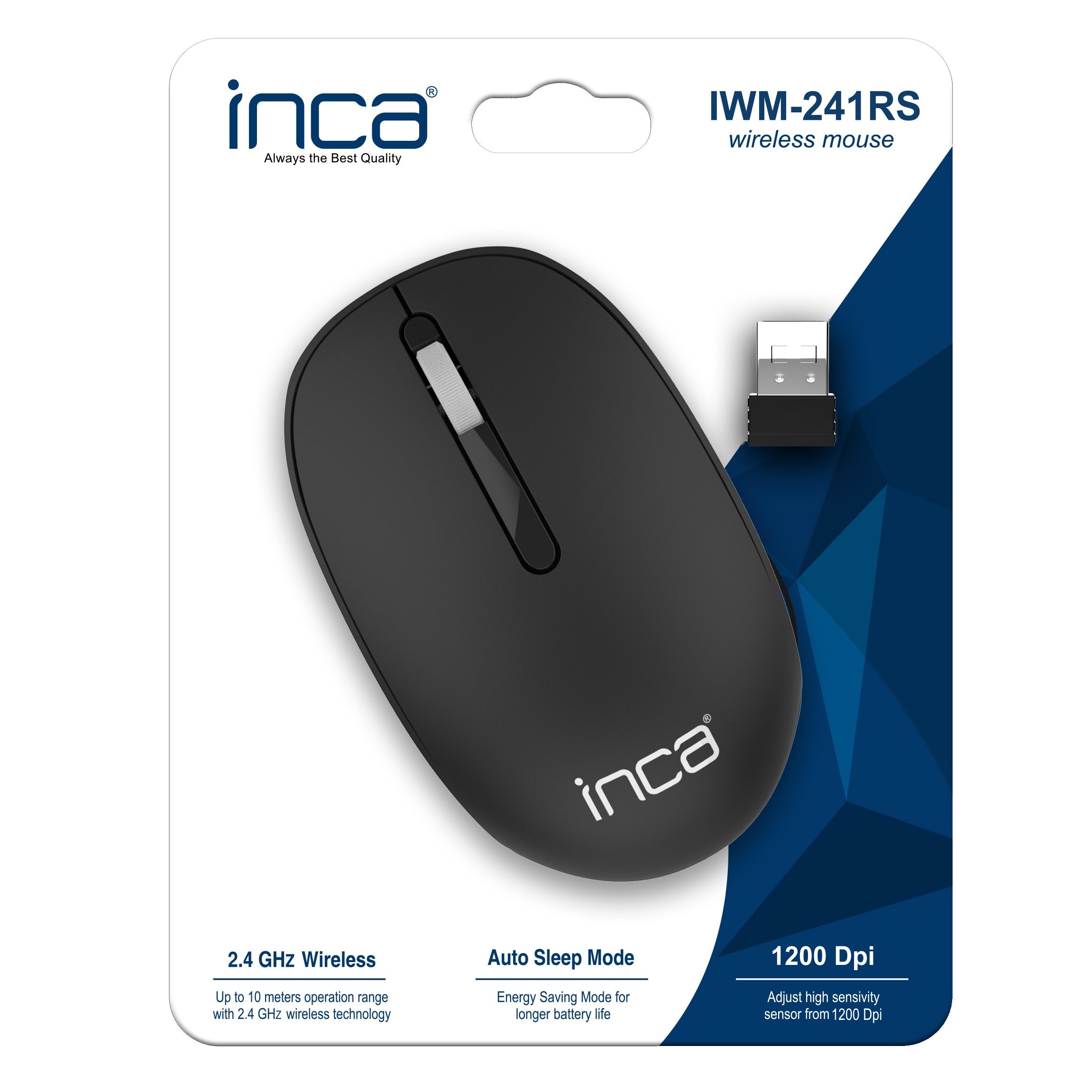 Inca Raton Iwm-241rs 1200 Dpi,Candy Design 3d,Negro, 2,4ghz
