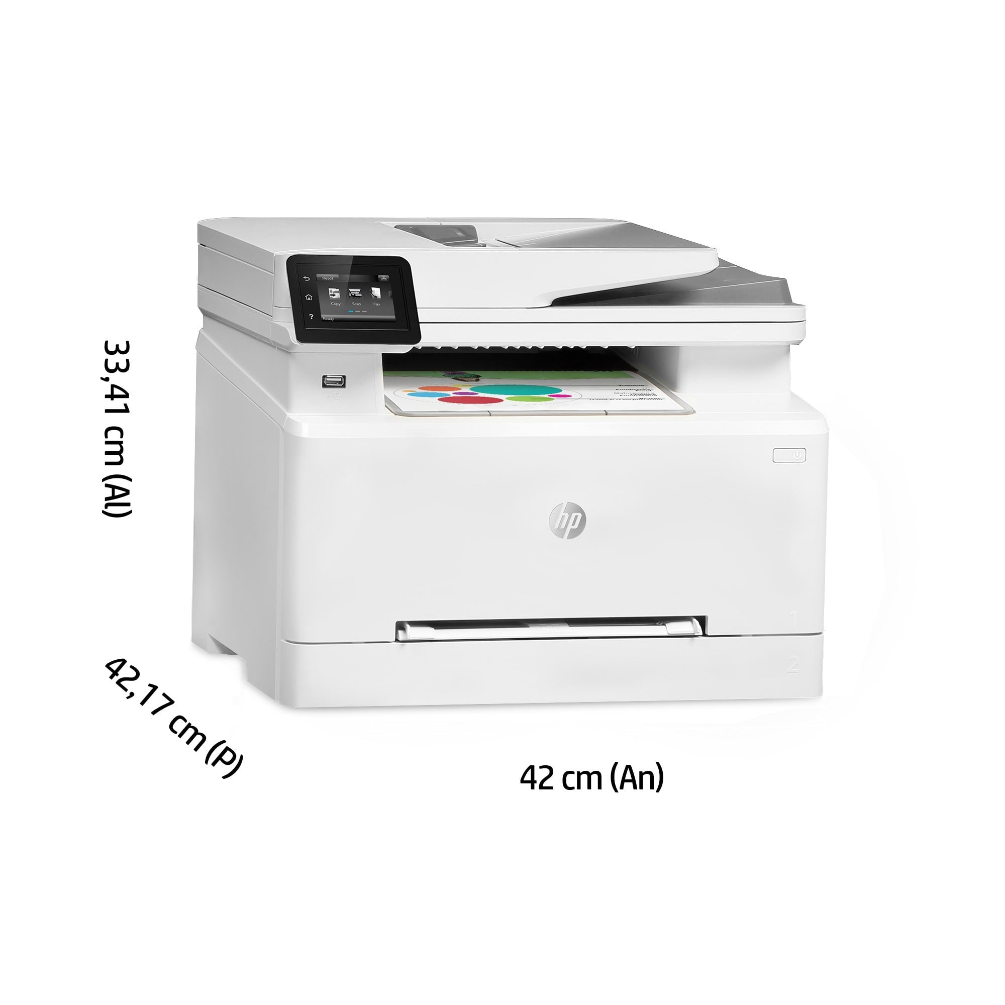 Multifunción Láser Color Hp Láserjet Pro M283fdw Wifi Fax Dúplex Blanca