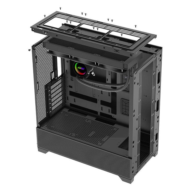 Caja Pc Xilence Flux X916.Argb Negra, Vidrio Templado Xg178