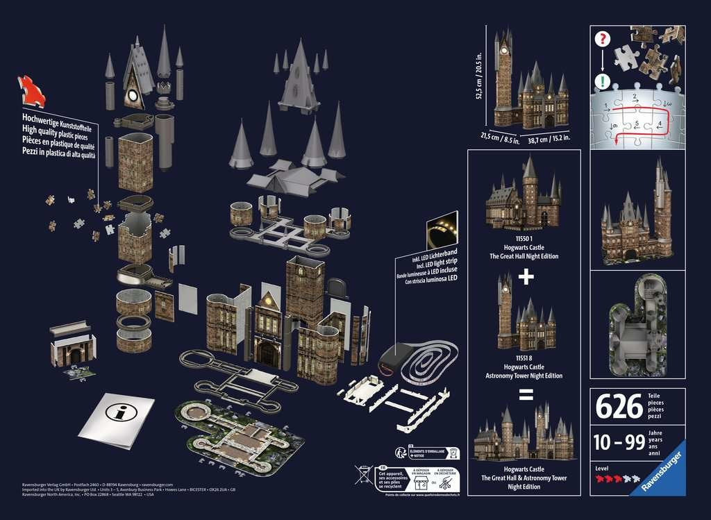Ravensburger Puzzle 3d Harry Potter Castillo De Hogwarts 11551