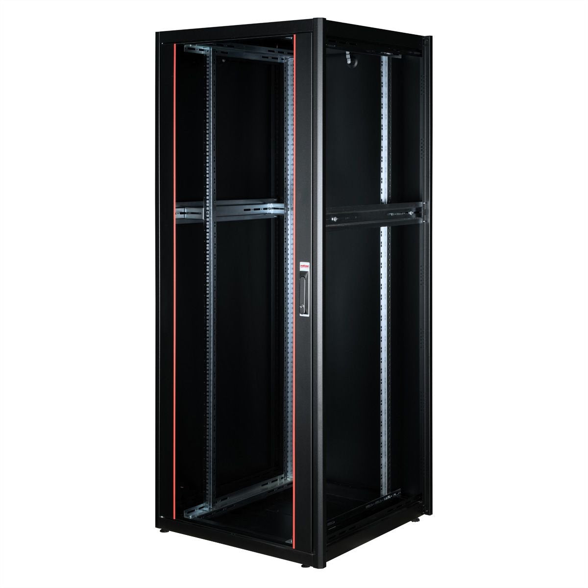 Roline 19-Zoll Netzwerkschrank Basic 42he, 800x800 Bxt Glastr Schwarz