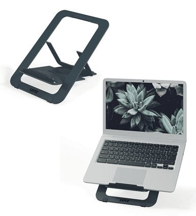 Leitz Ergo Laptopstnder,Gris Oscuro Ultraflach, Regulable En Altura