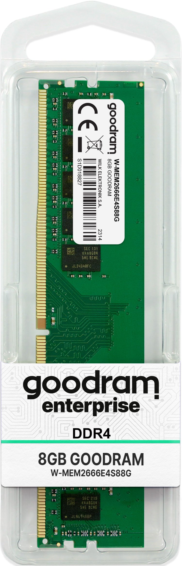 EAN 5908267941898 - Goodram W-MEM2666E4S88G módulo de memoria 8 GB 1 x 8 GB DDR4 288-pin DIMM ECC imagen 6