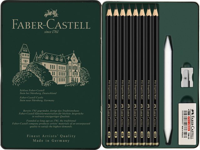 Faber-Castell 115220 8 Lápices De Grafito Pitt Graphite