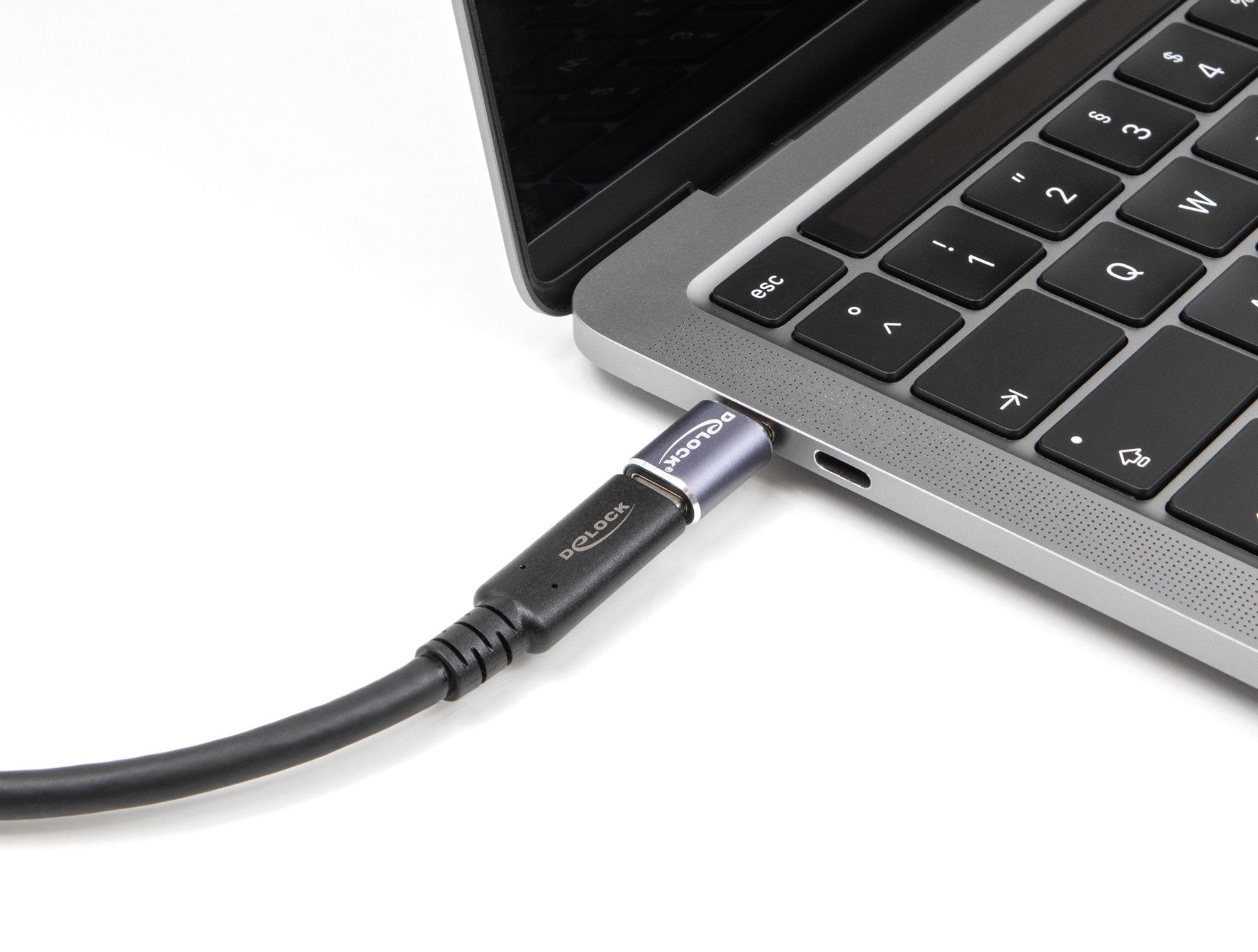 Delock Usb Adapter 40 Gbps Usb Type-C Pd 3.1 240 W Stecker Zu Buchse Portschoner 8k 60 Hz Metall