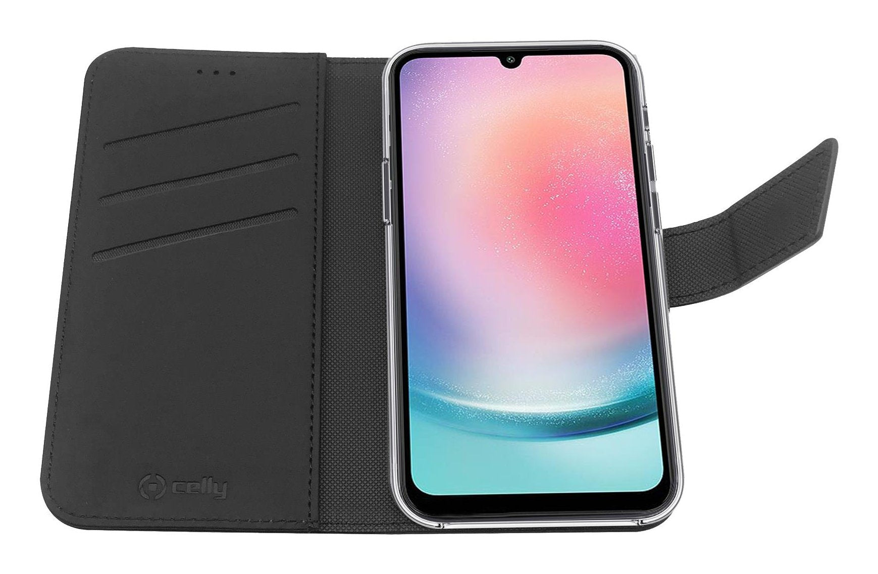 Case Celly Samsung A24 4g Wallet Black Wally1038