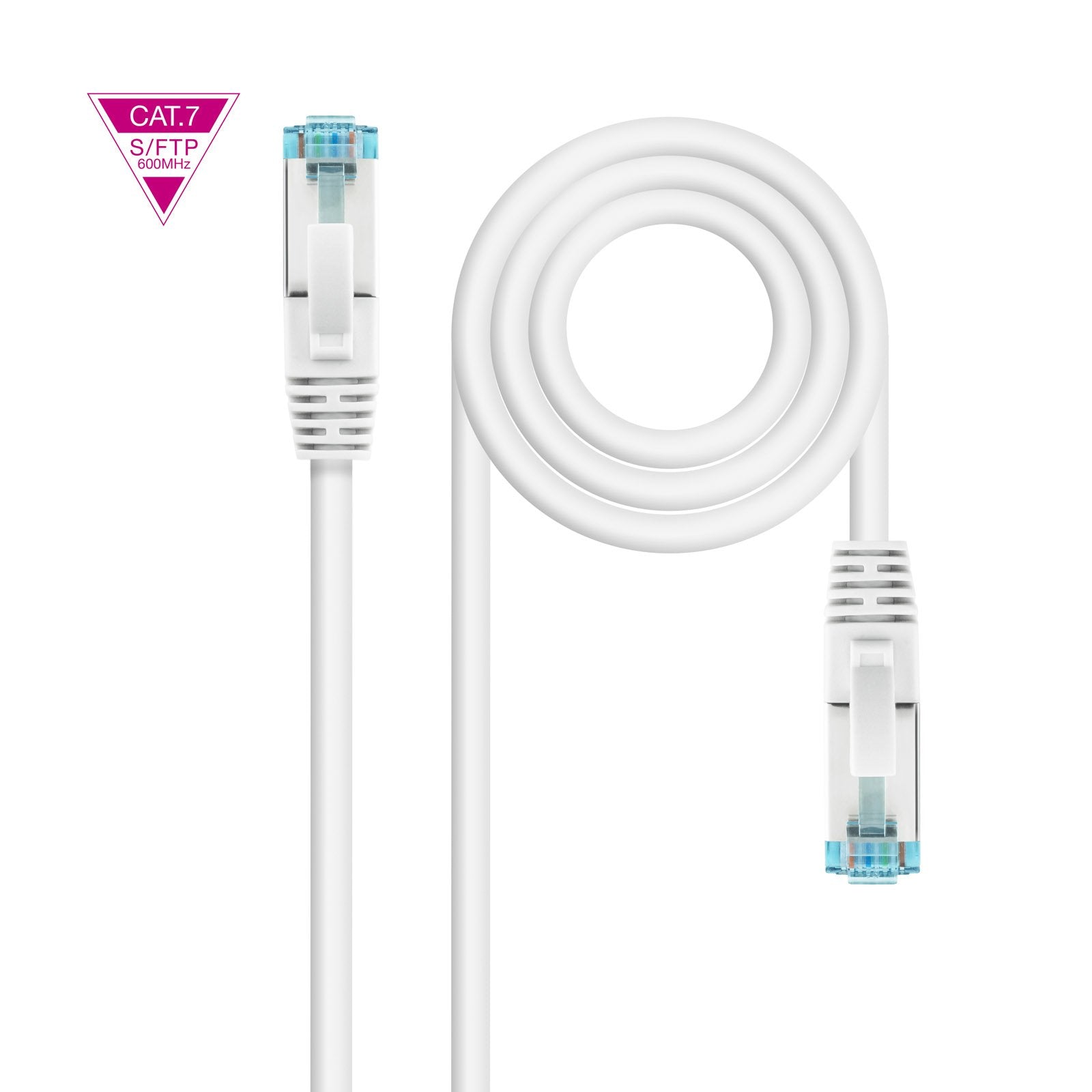 Nanocable Cable Red Cat.7 Lszh Sftp Pimf Awg26 2m - Blanco
