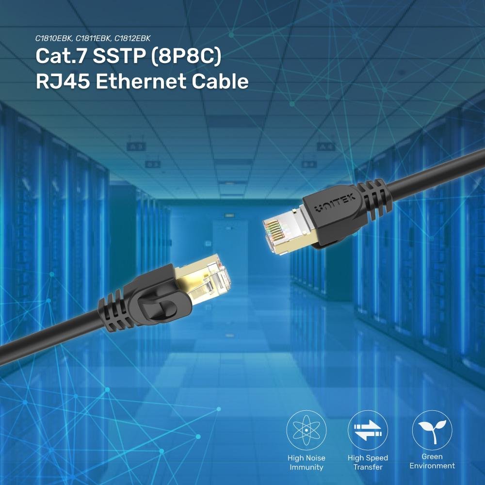 Unitek Cable De Red Ethernet Cat.7 Sstp -15m C1814ebk