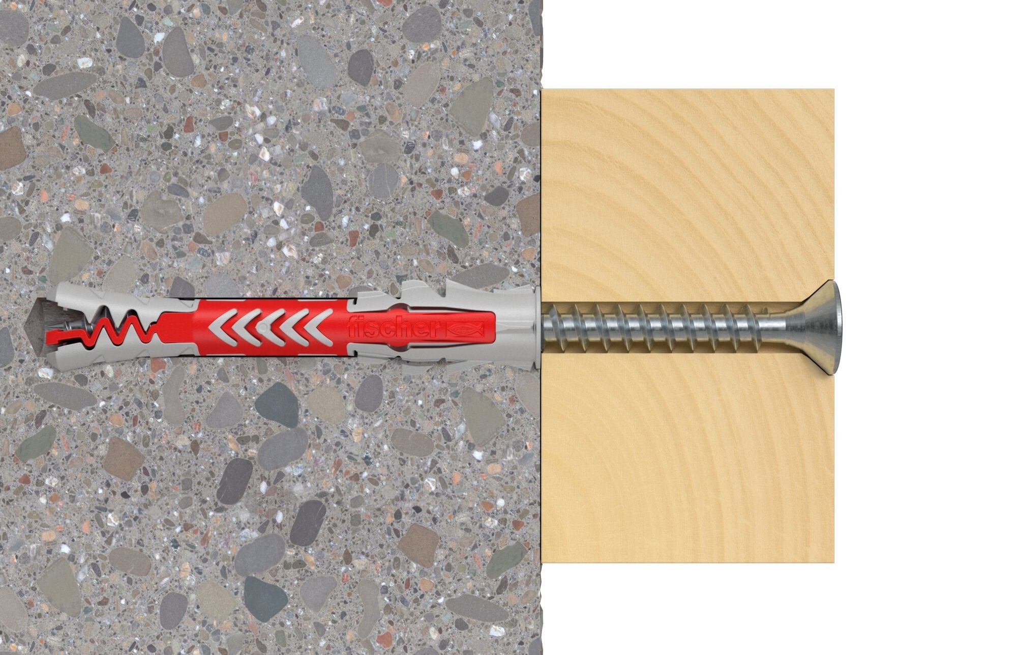 Taco Fischer Duopower 8x40 S Ph Ld (Gris Claro/Rojo, 50 Unidades, Con Tornillo) 535464